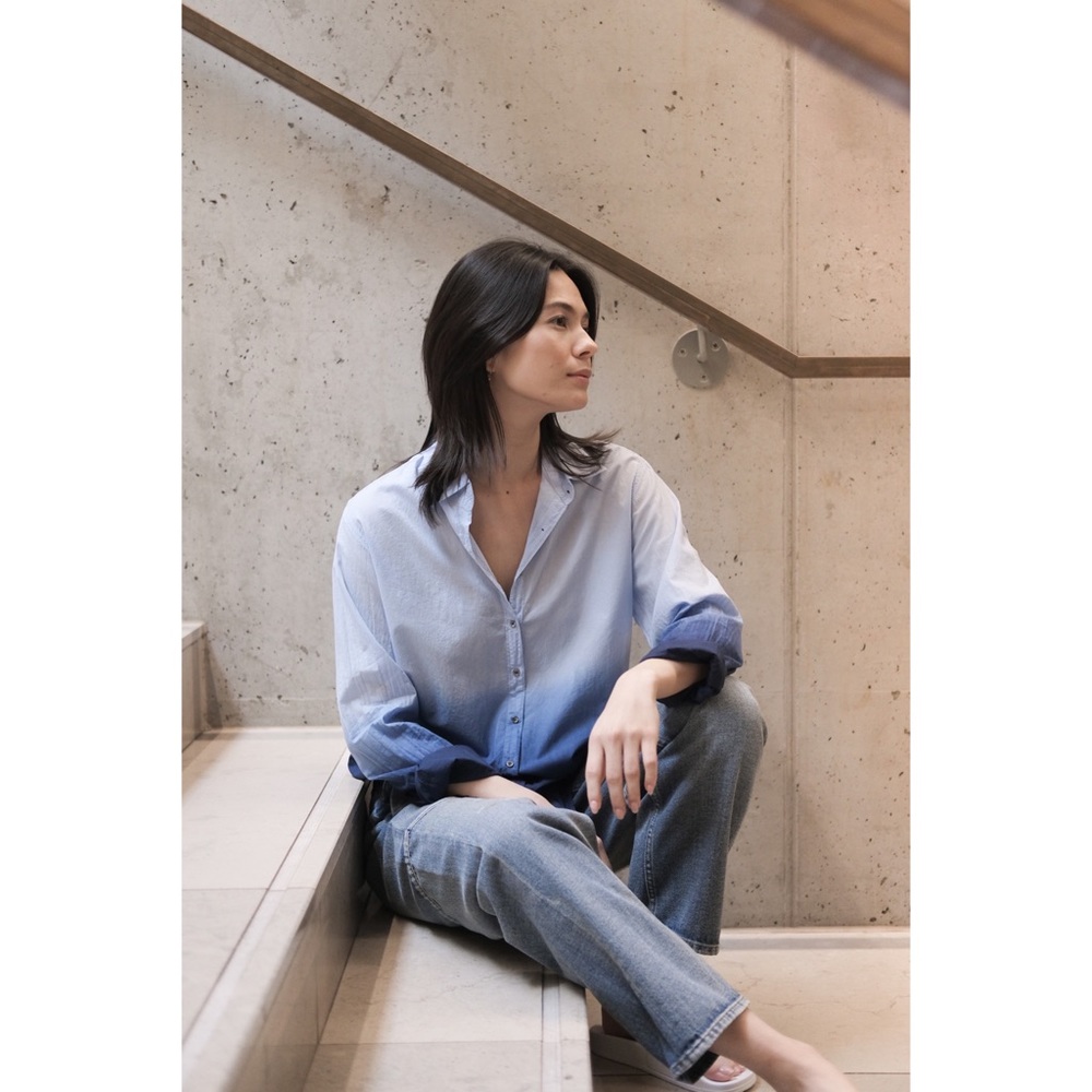 NWT XiRENA Beau Ombré Shirt in Dawn Bleu - Picture 14 of 16